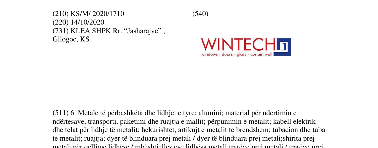 Zëri i markës wintech në buletin