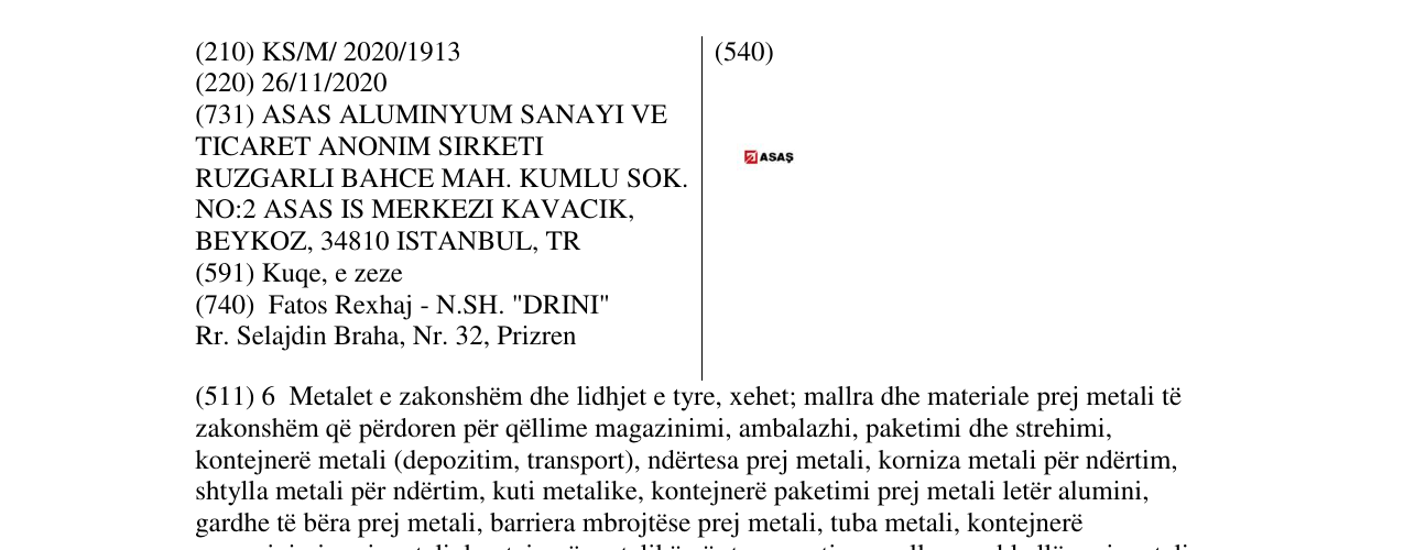 Zëri i markës ASAS në buletin