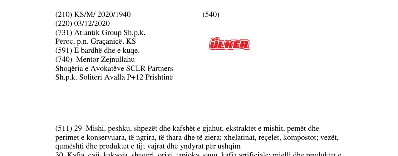 Zëri i markës ulker në buletin