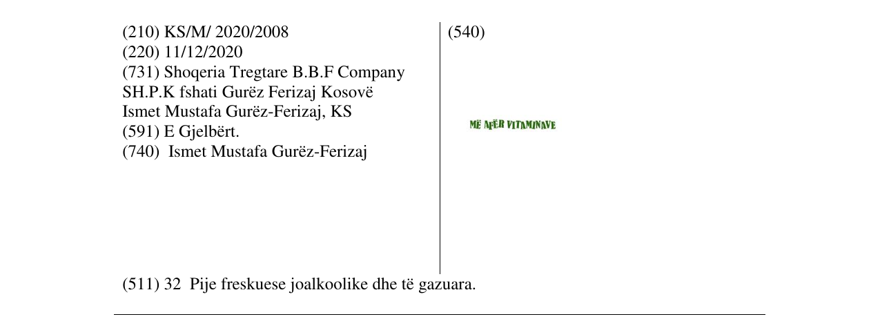 Zëri i markës ME AFER VITAMINAVE në buletin