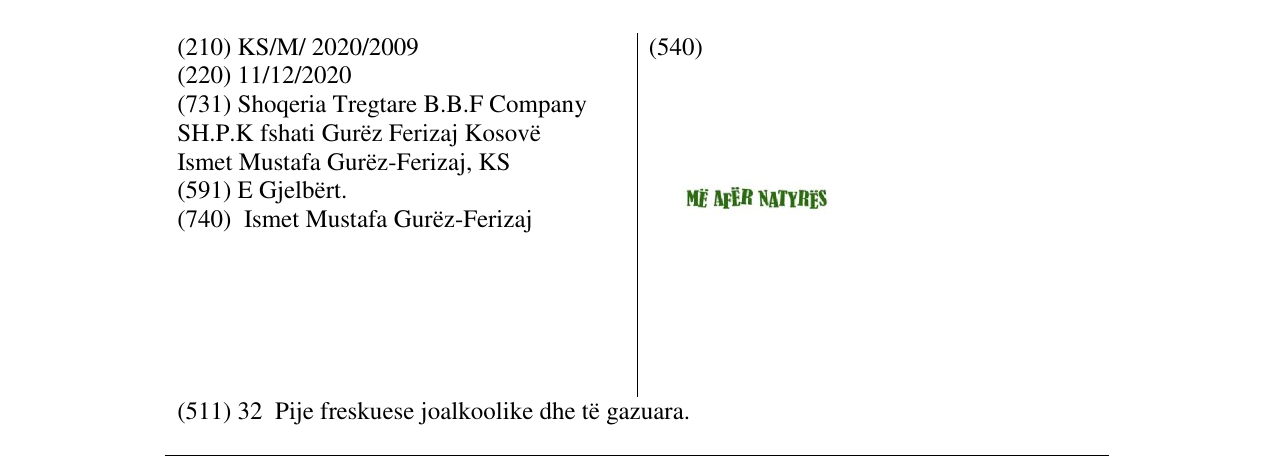 Zëri i markës ME AFER NATYRES në buletin