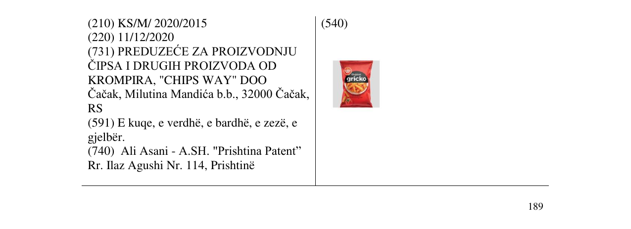 Zëri i markës gricko në buletin