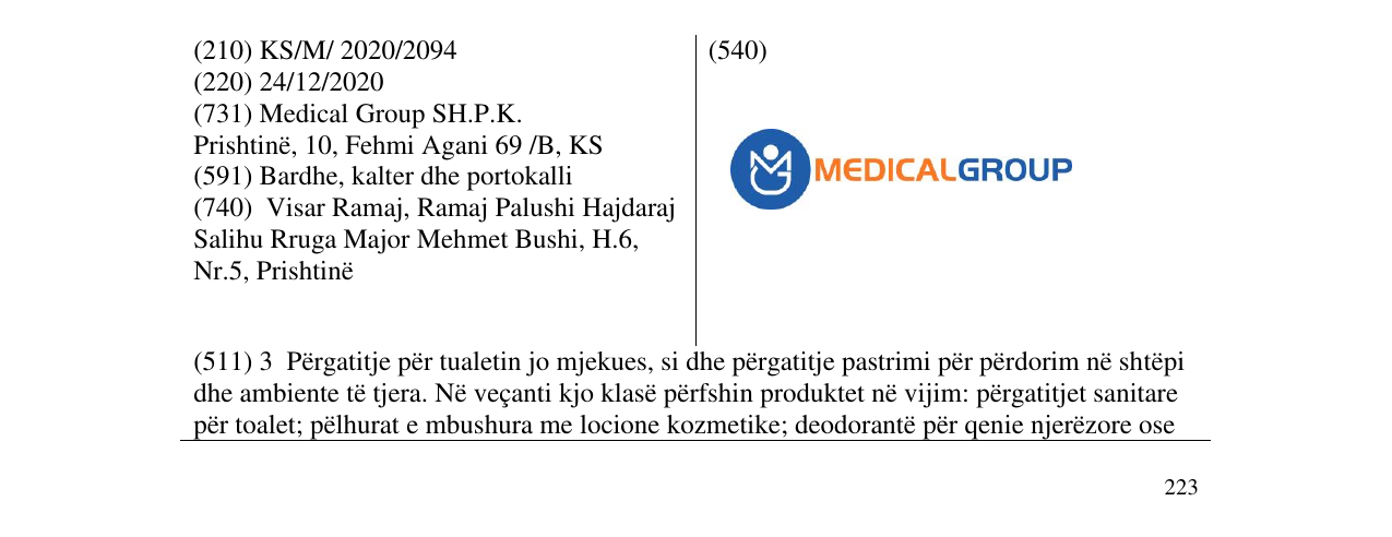 Zëri i markës MEDICAL GROUP në buletin