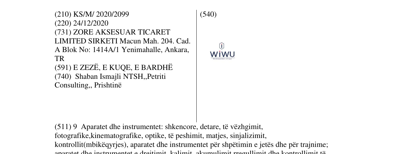 Zëri i markës Markë figurative në buletin