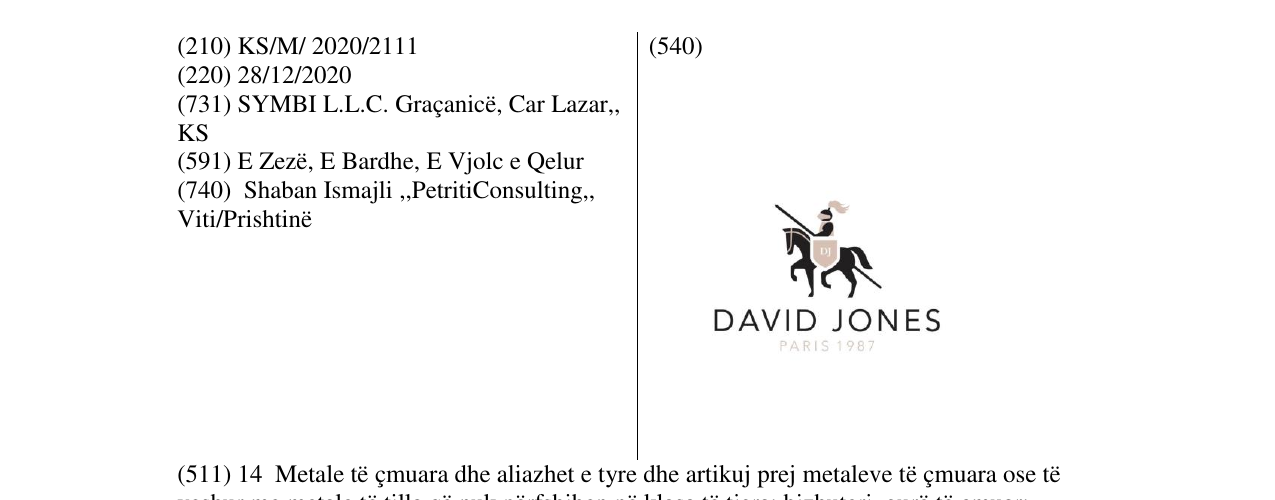 Zëri i markës david jones në buletin
