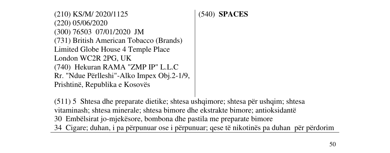 Zëri i markës SPACES në buletin