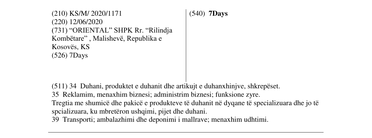 Zëri i markës 7Days në buletin