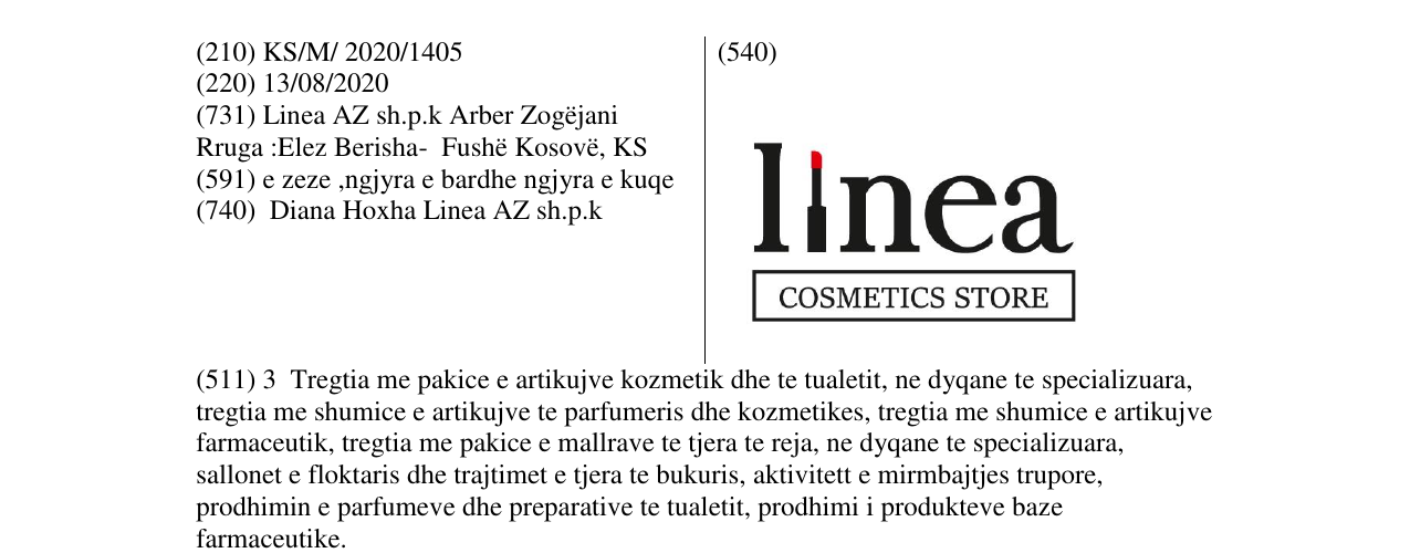 Zëri i markës linea në buletin
