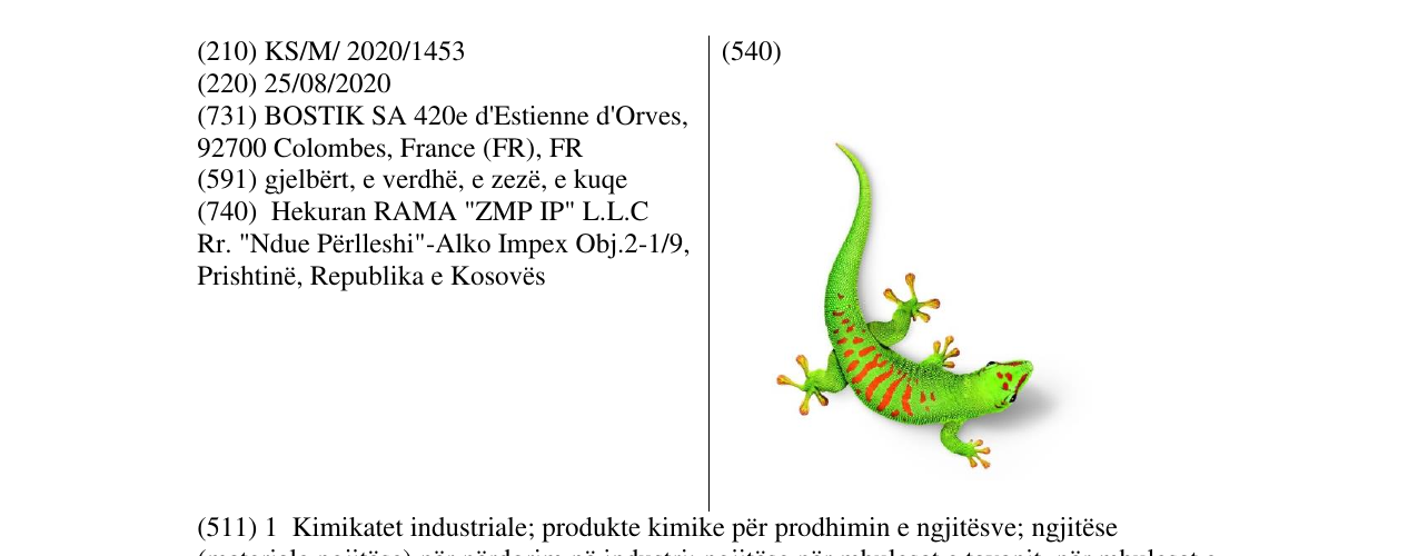 Zëri i markës GECKO në buletin
