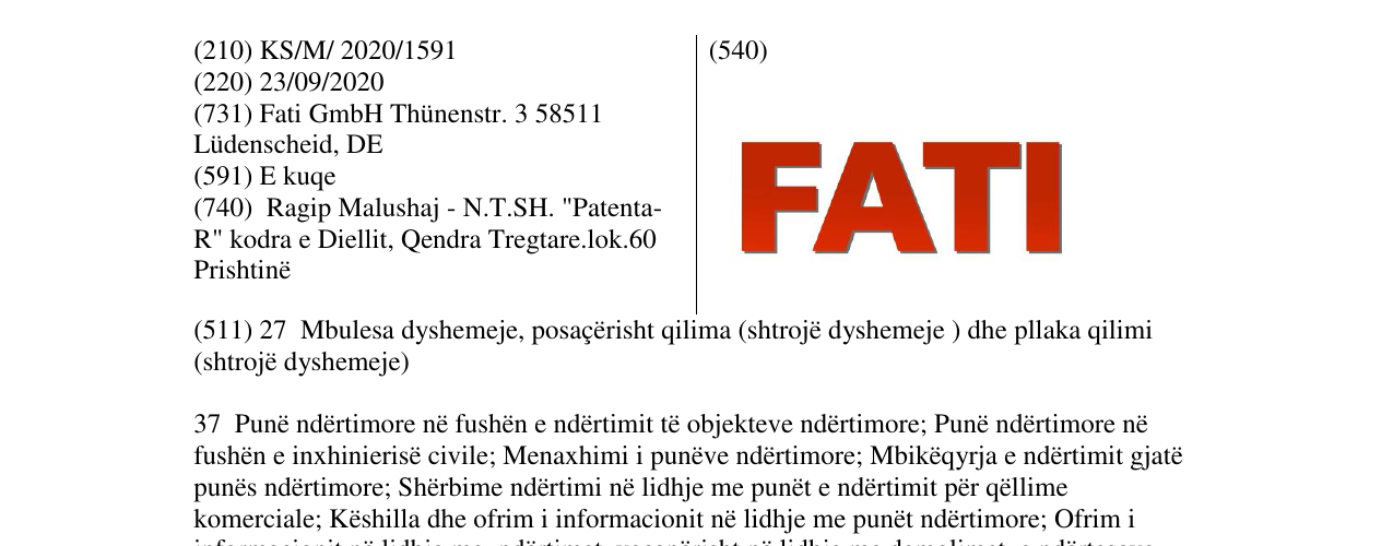Zëri i markës FATI në buletin