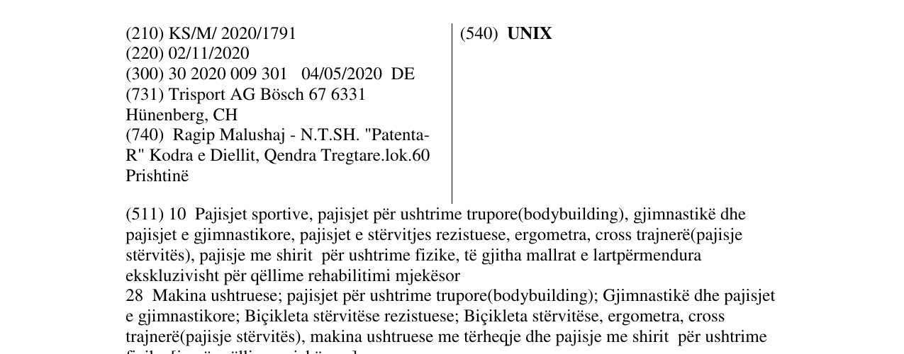 Zëri i markës UNIX në buletin