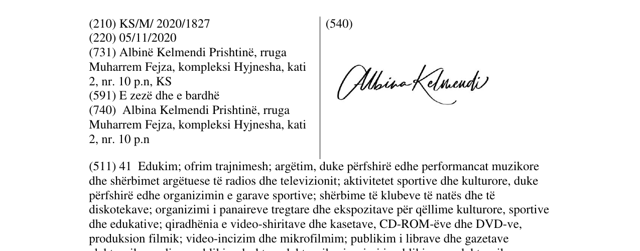 Zëri i markës AlbinaKelmendi në buletin