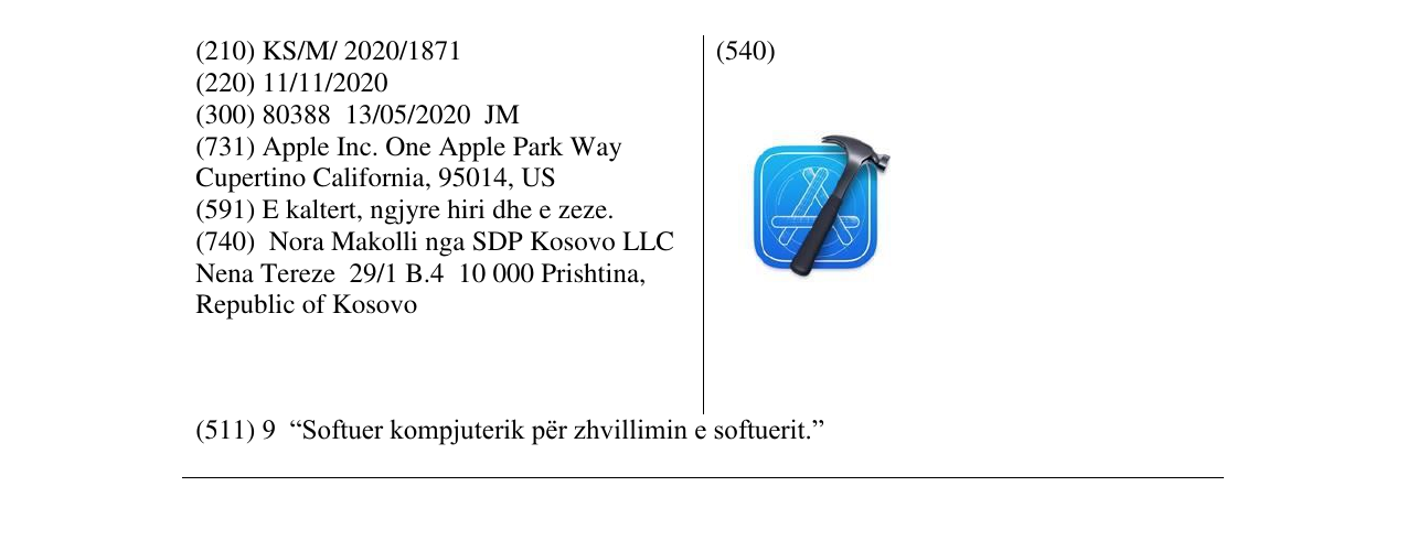 Zëri i markës XCODE në buletin