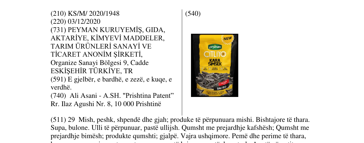 Zëri i markës CITLIYO - KARA SIMSEK në buletin