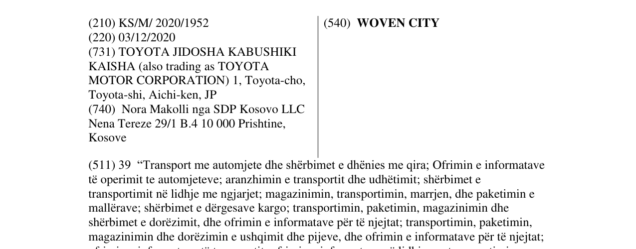 Zëri i markës WOVEN CITY në buletin