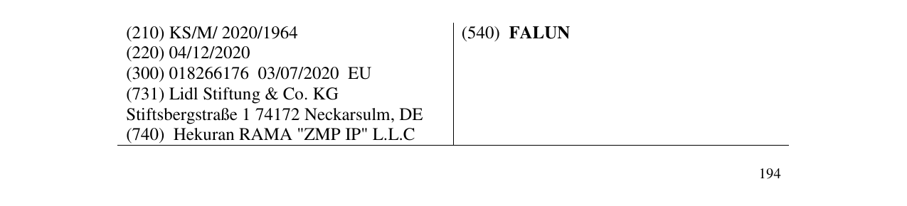 Zëri i markës FALUN në buletin