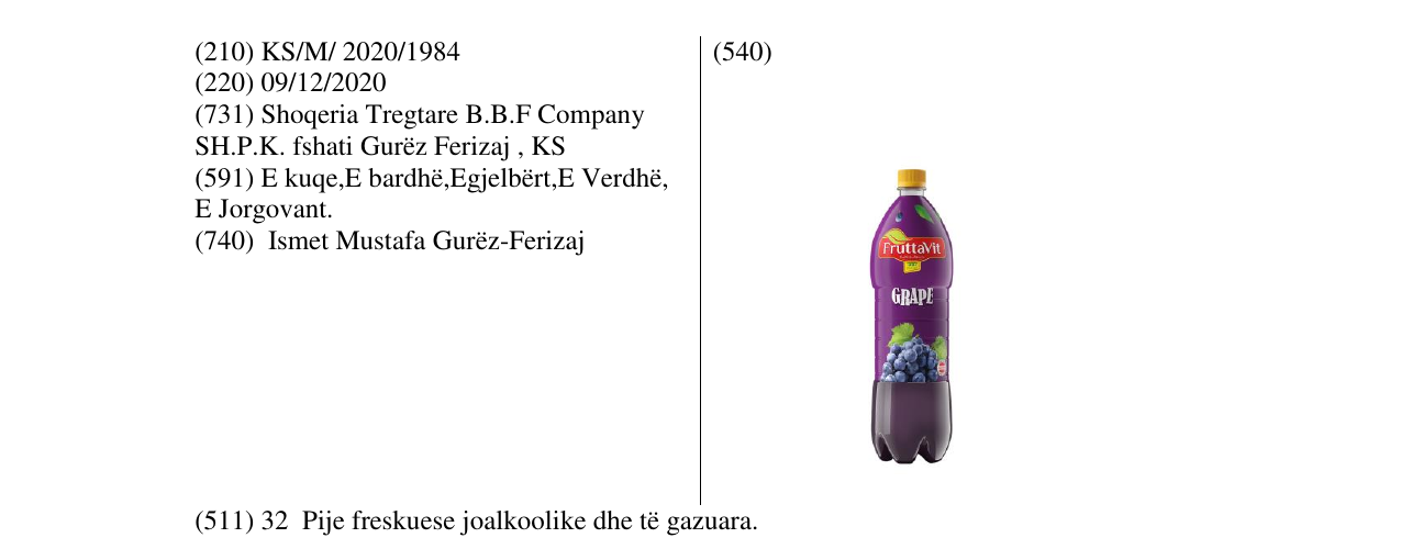 Zëri i markës GRAPE në buletin