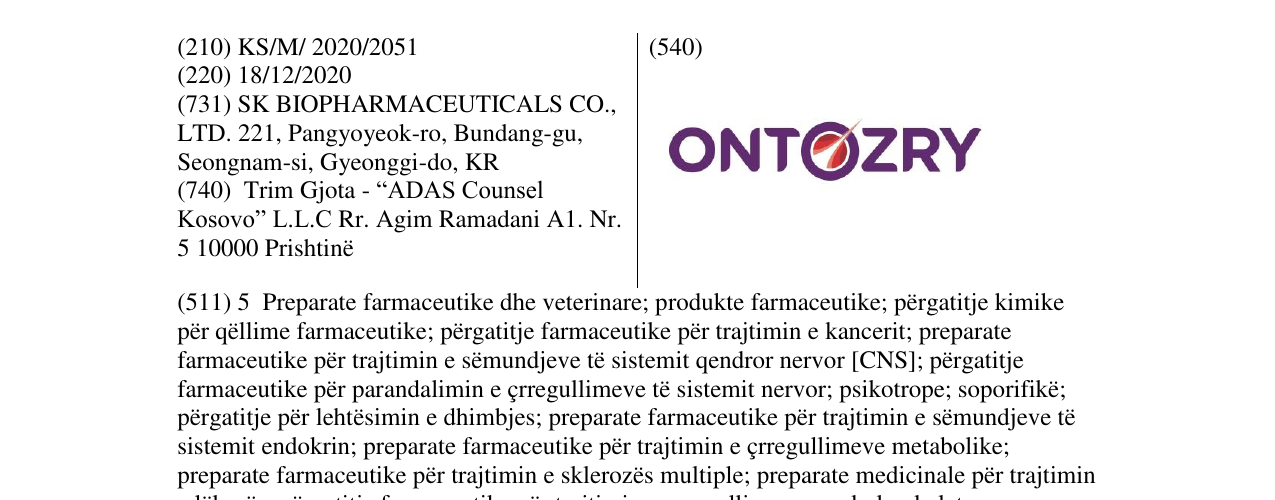 Zëri i markës ONTOZRY në buletin