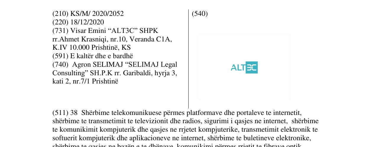 Zëri i markës ALTBC në buletin