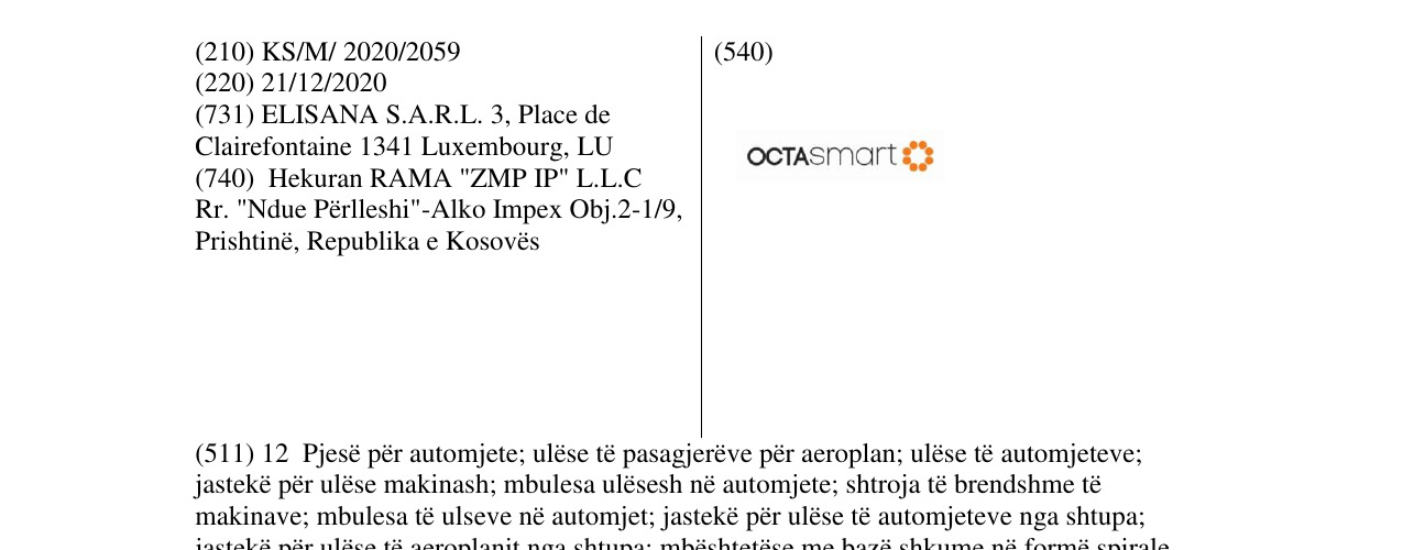 Zëri i markës OCTA SMART në buletin