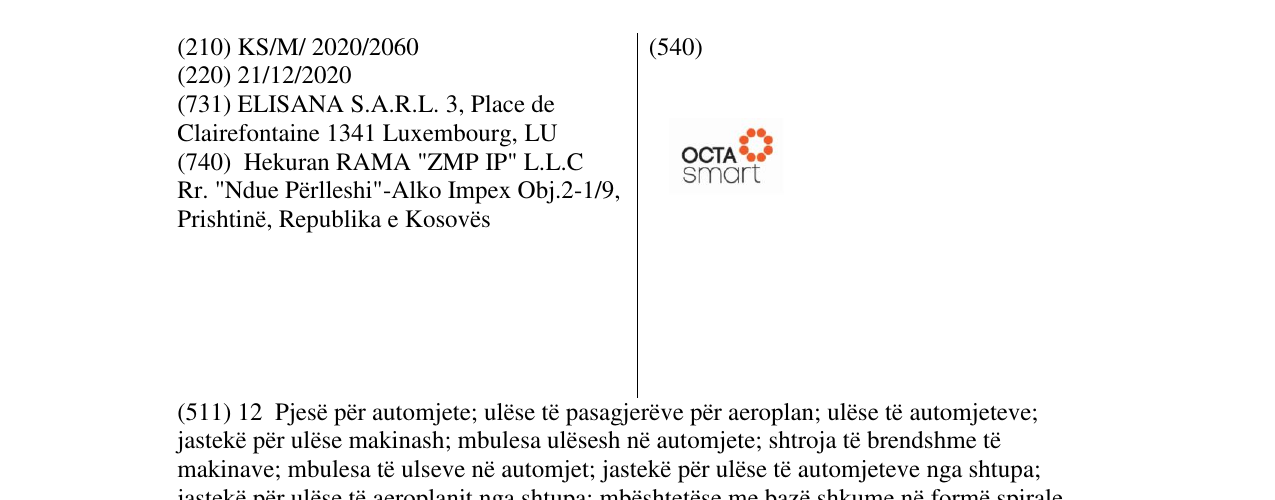 Zëri i markës OCTA SMART në buletin