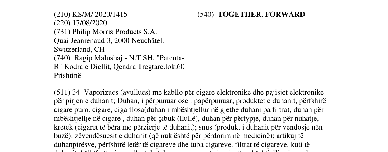 Zëri i markës TOGETHER. FORWARD në buletin
