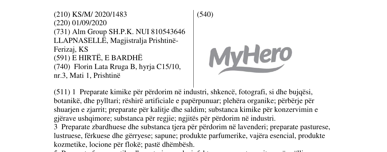 Zëri i markës My Hero në buletin