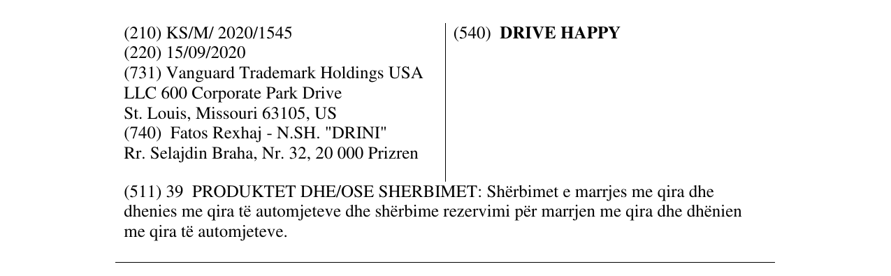 Zëri i markës DRIVE HAPPY në buletin