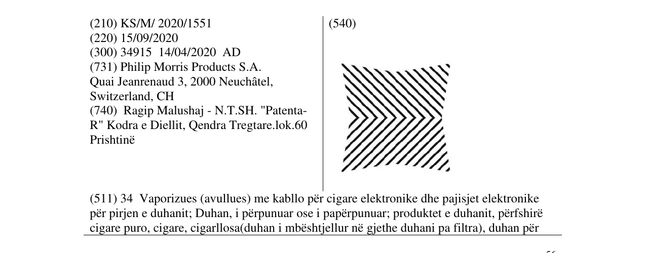Zëri i markës GEPMETRIC DEVICE në buletin