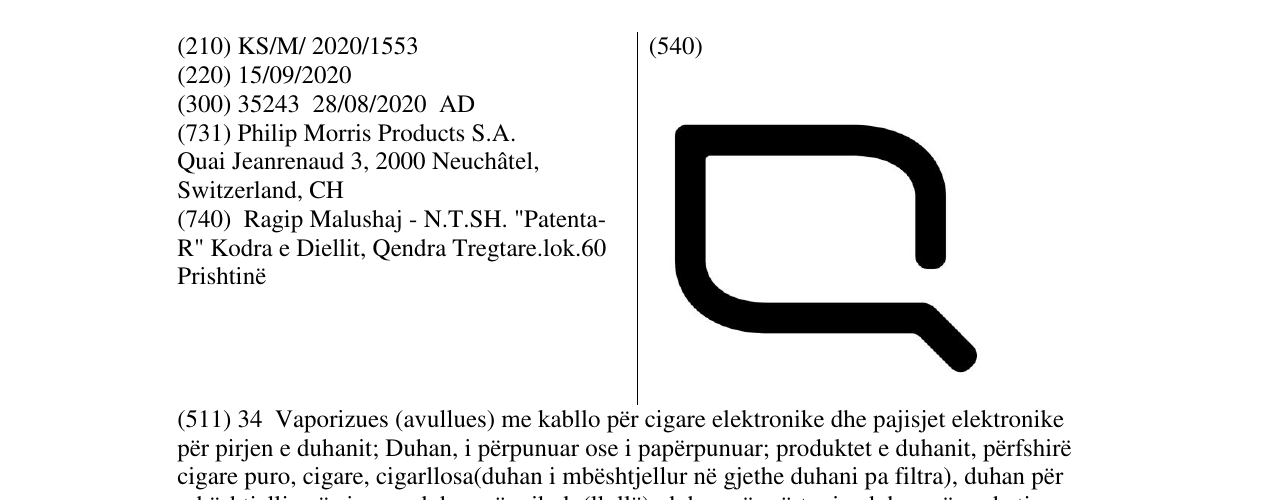 Zëri i markës IQOS në buletin