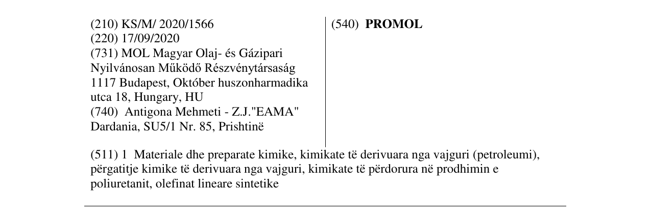 Zëri i markës PROMOL në buletin