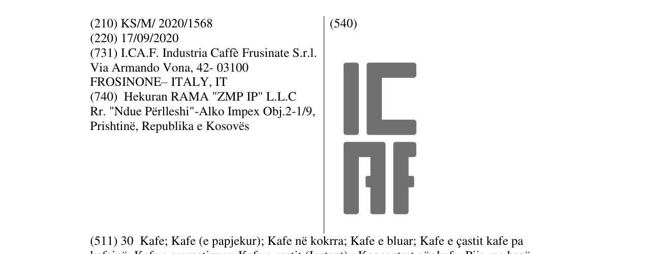 Zëri i markës ICAF në buletin