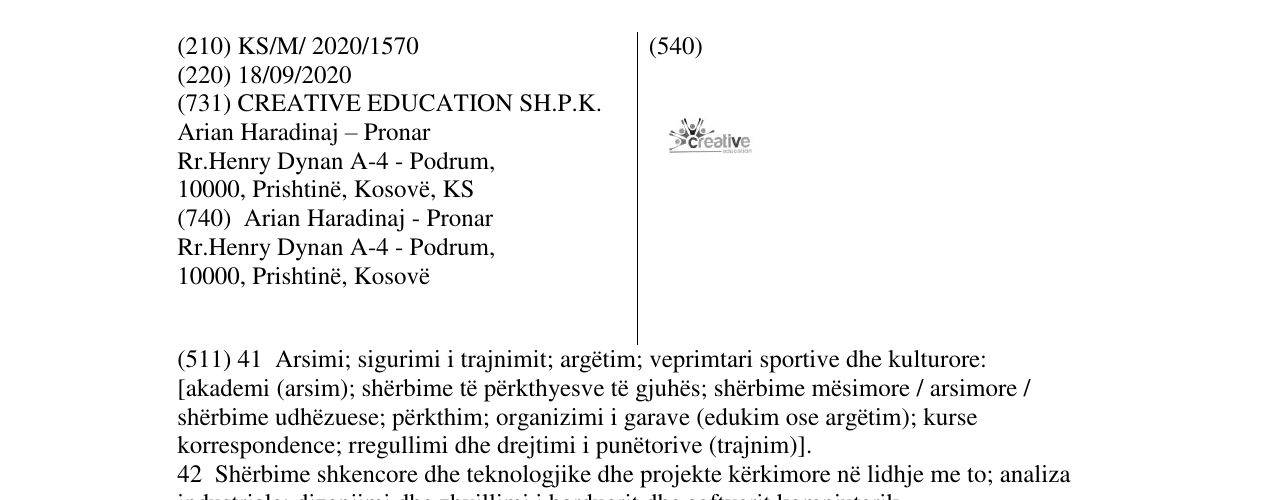 Zëri i markës Creative education në buletin