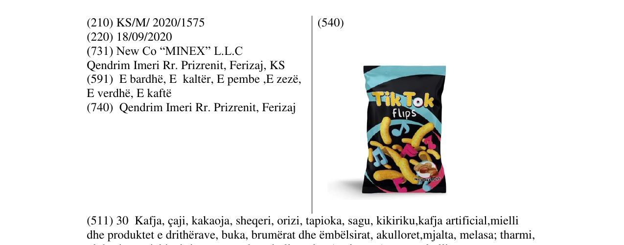 Zëri i markës tik tok flips në buletin