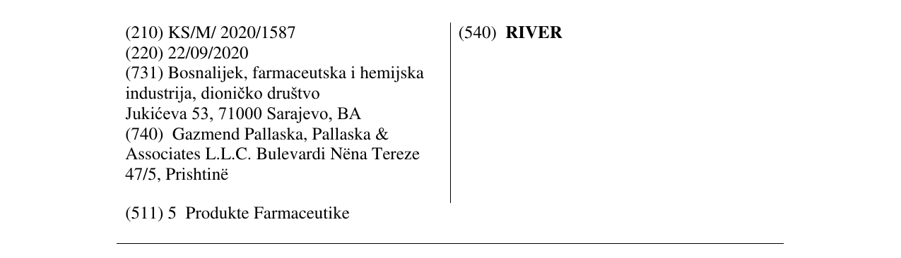 Zëri i markës RIVER në buletin