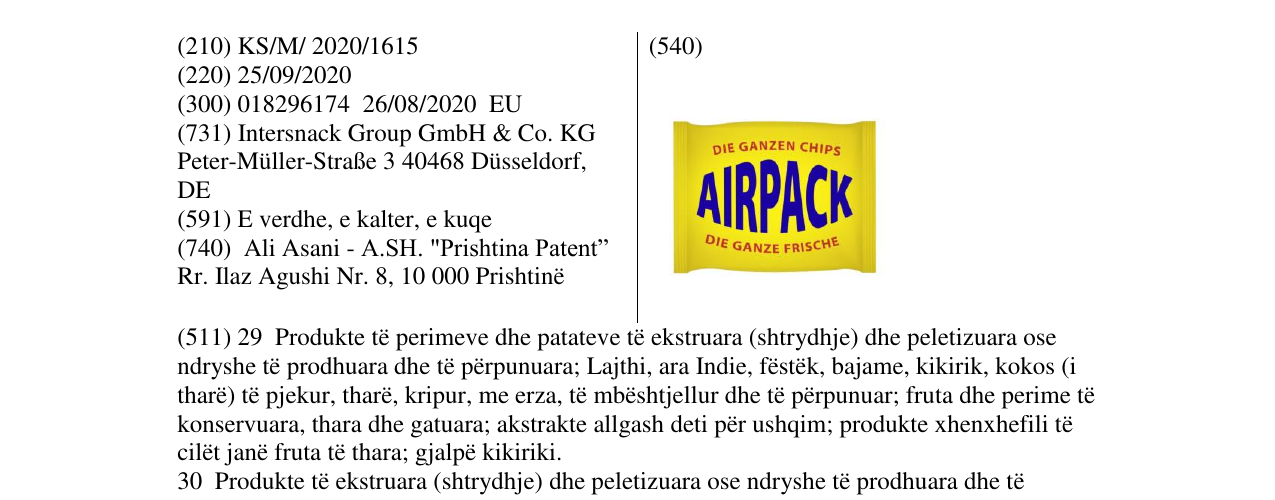 Zëri i markës AIRPACK në buletin