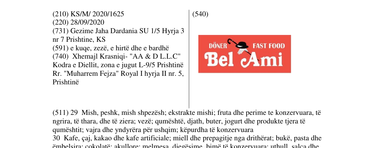 Zëri i markës bel ami në buletin