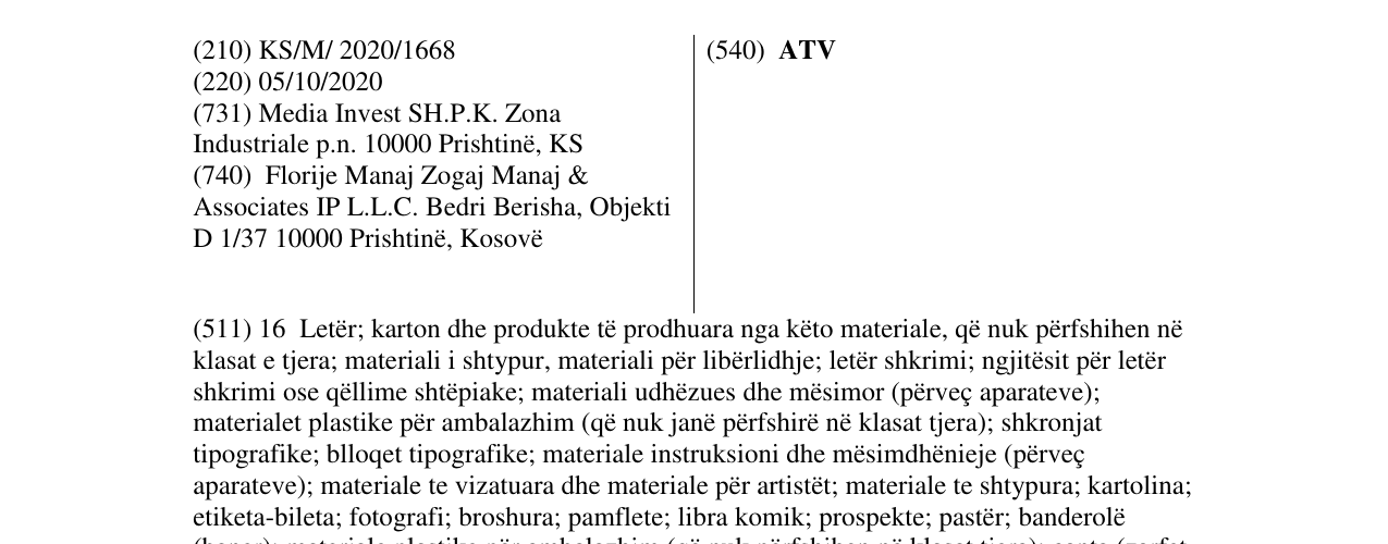 Zëri i markës ATV në buletin