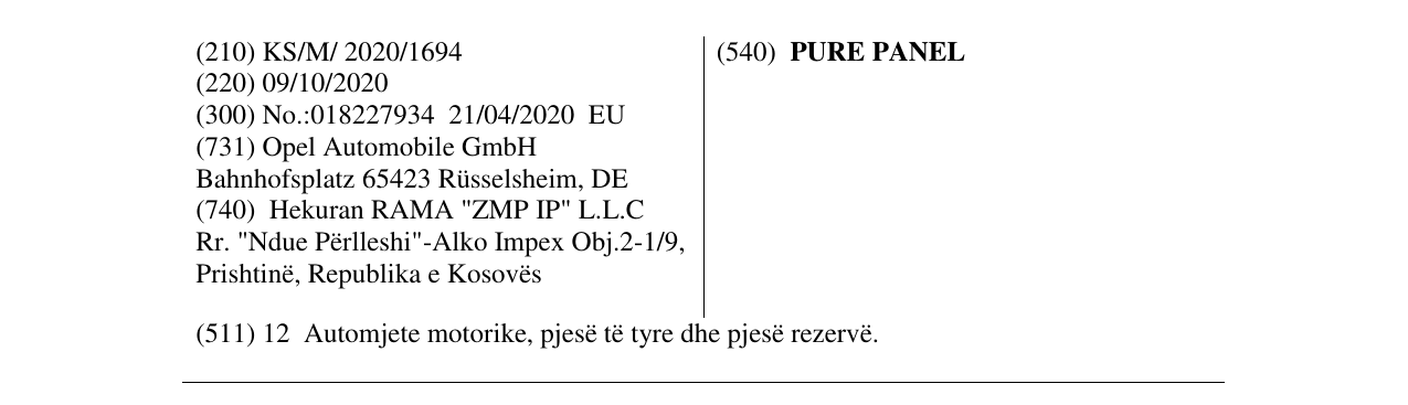 Zëri i markës PURE PANEL në buletin