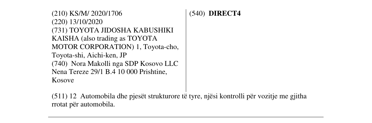Zëri i markës DIRECT4 në buletin