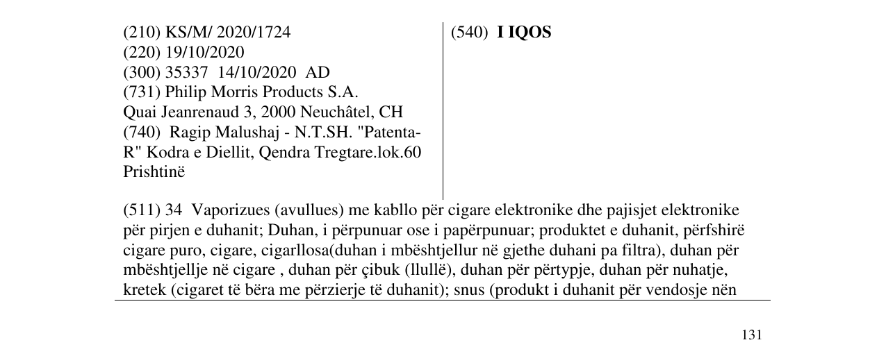 Zëri i markës I IQOS në buletin