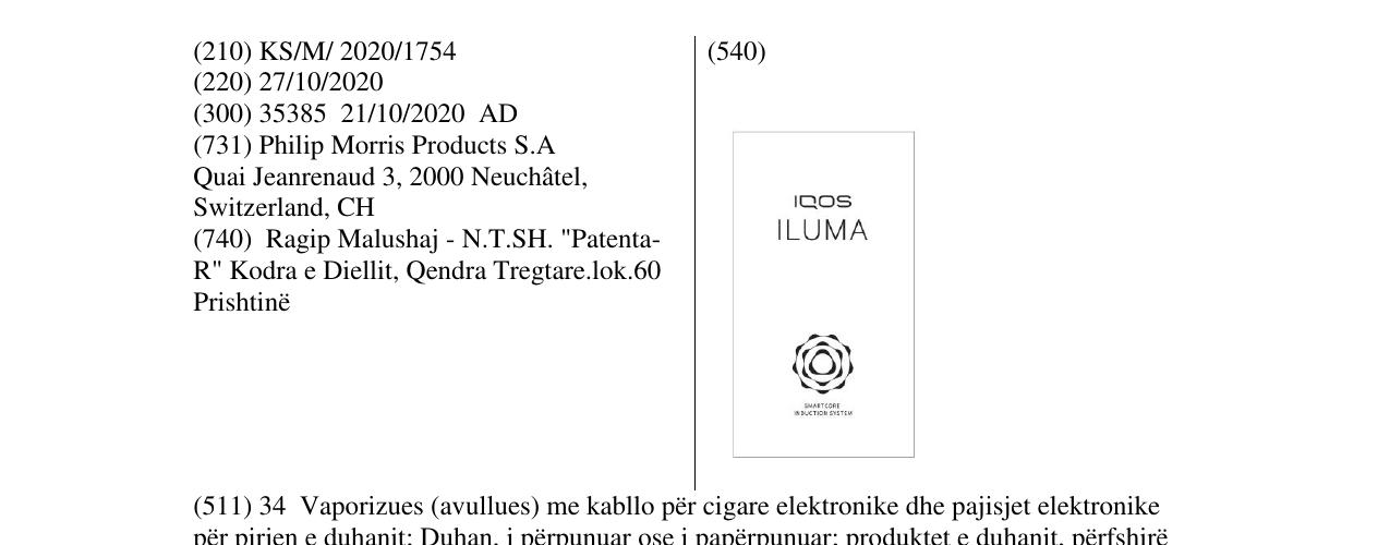 Zëri i markës IQOS ILUMA në buletin