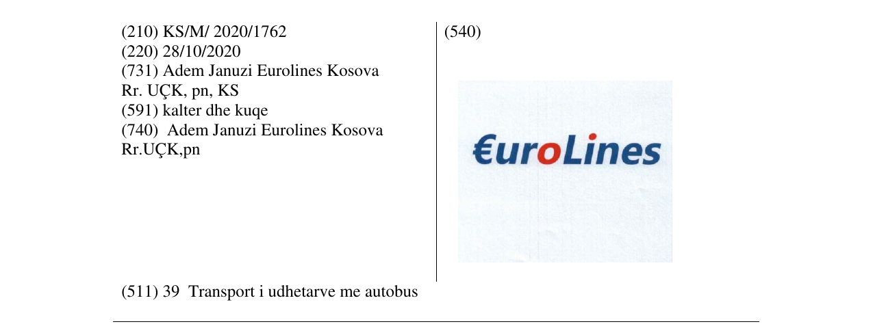Zëri i markës Euro Lines në buletin