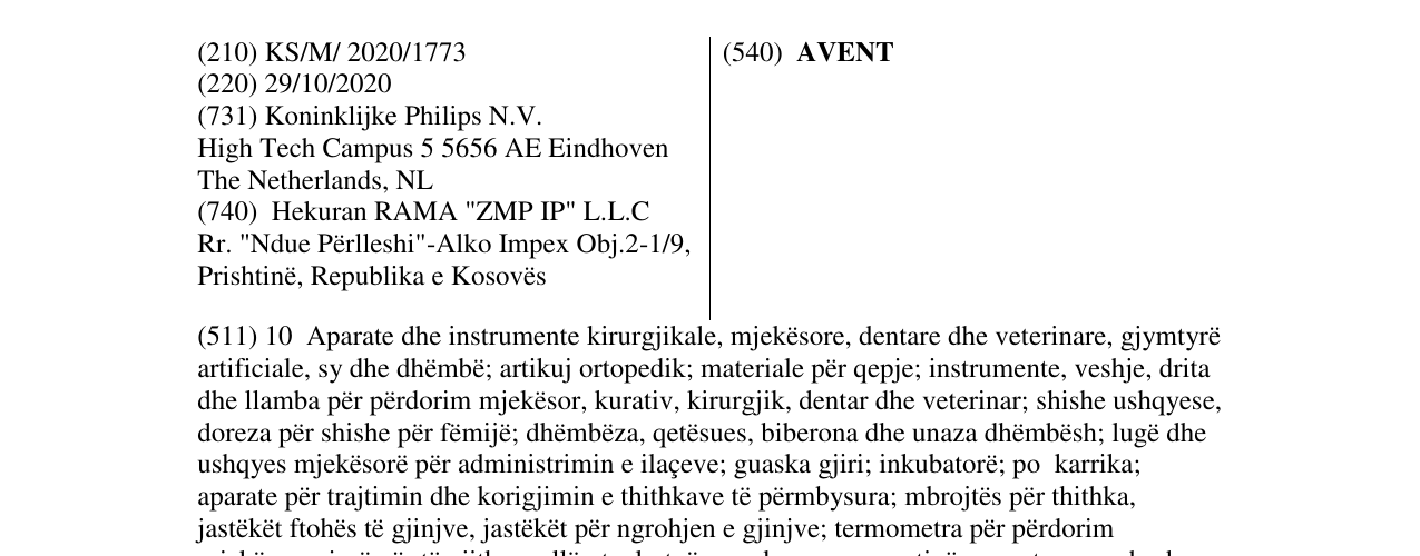 Zëri i markës AVENT në buletin
