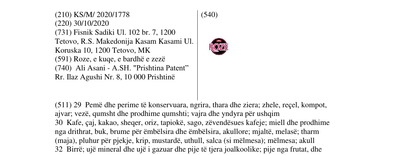 Zëri i markës ZÖPPER roze në buletin