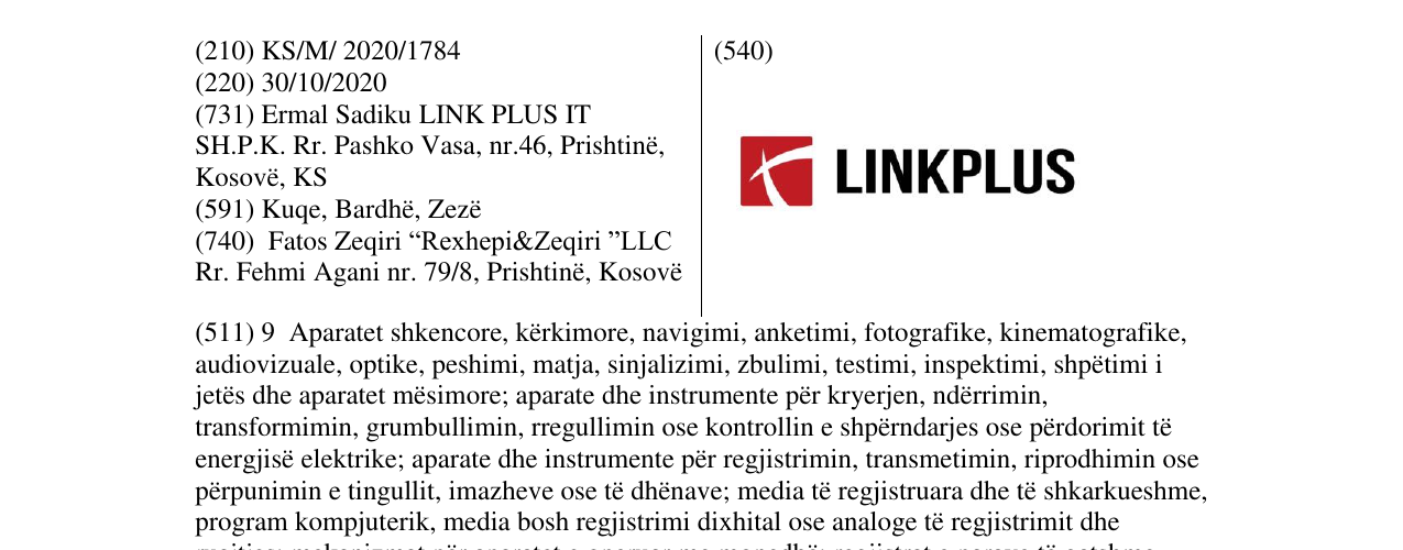 Zëri i markës LINKPLUS në buletin