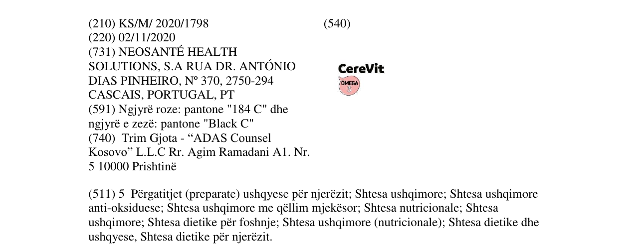 Zëri i markës CereVit- Omega 3 në buletin