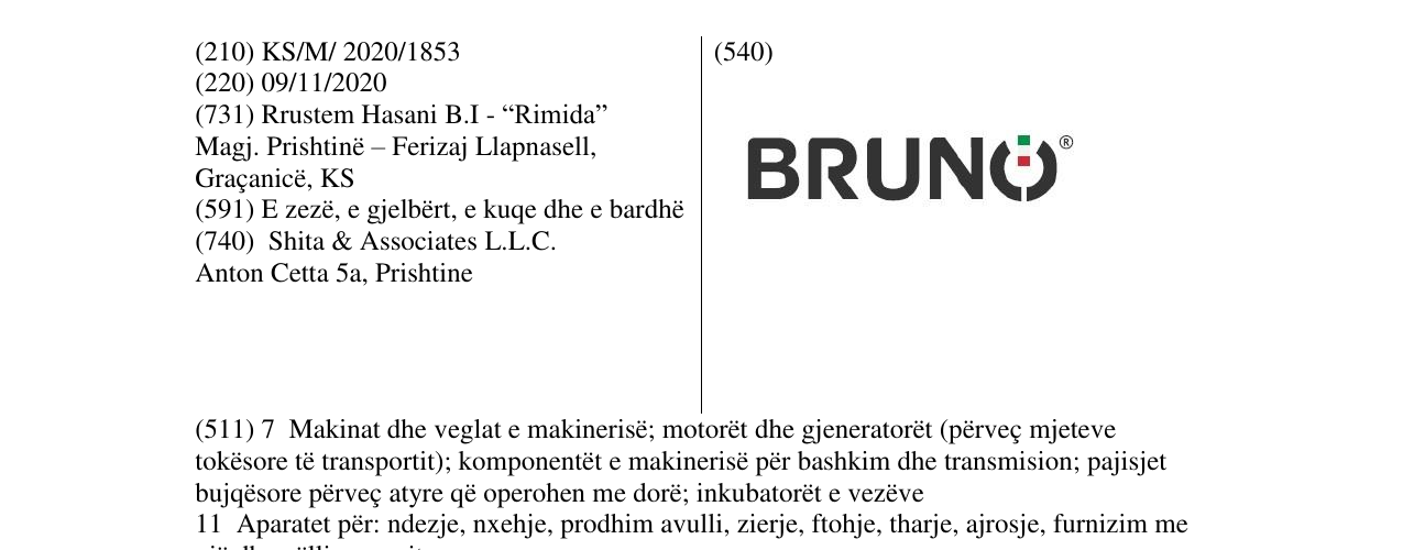 Zëri i markës BRUNO në buletin