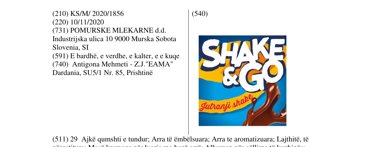 Zëri i markës SHAKE&GO në buletin