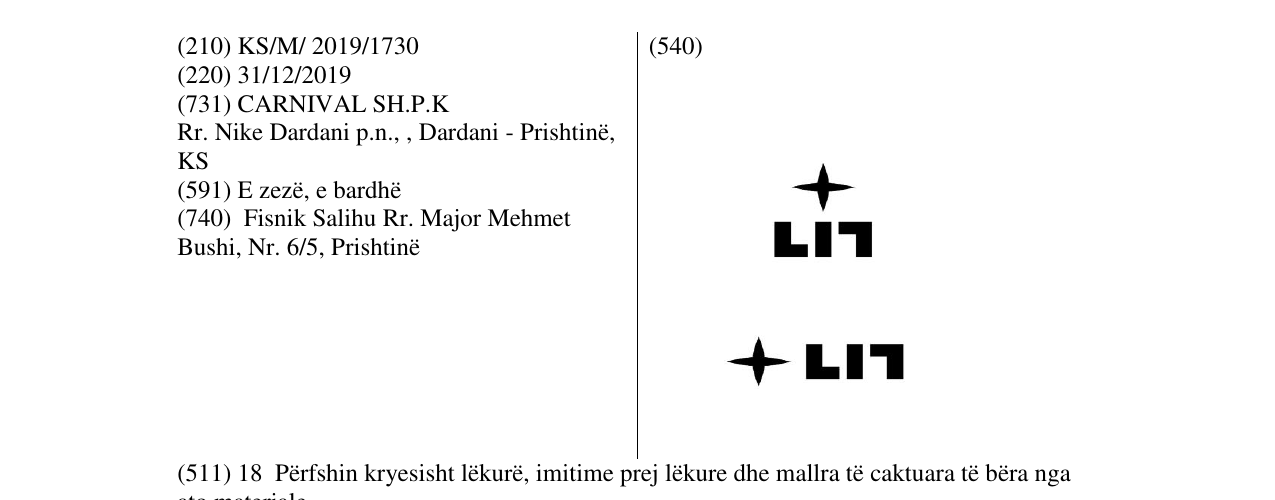 Zëri i markës Markë figurative në buletin